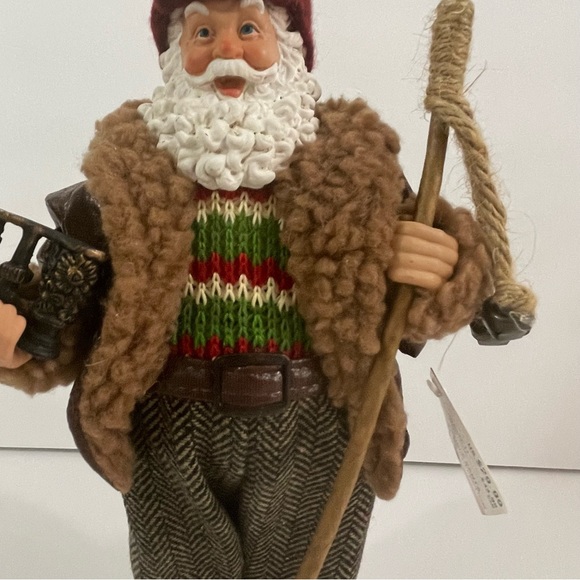 Santa With Binoculars And Walking Stick Figure from Celebrate It Christmas 10” - Picture 7 of 13